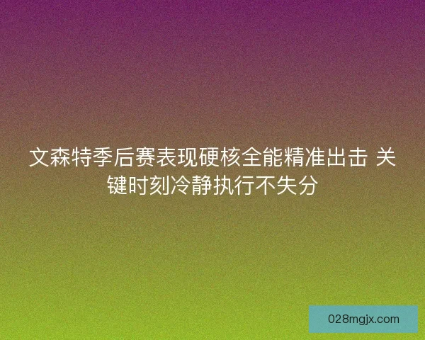 文森特季后赛表现硬核全能精准出击 关键时刻冷静执行不失分 文森特季后赛表现硬核全能精准出击 关键时刻冷静执行不失分
