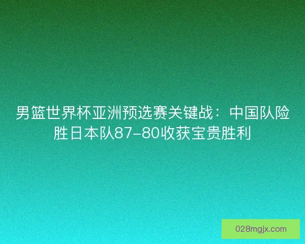 男篮世界杯亚洲预选赛关键战:中国队险胜日本队87-80收获宝贵胜利 男篮世界杯亚洲预选赛关键战:中国队险胜日本队87-80收获宝贵胜利